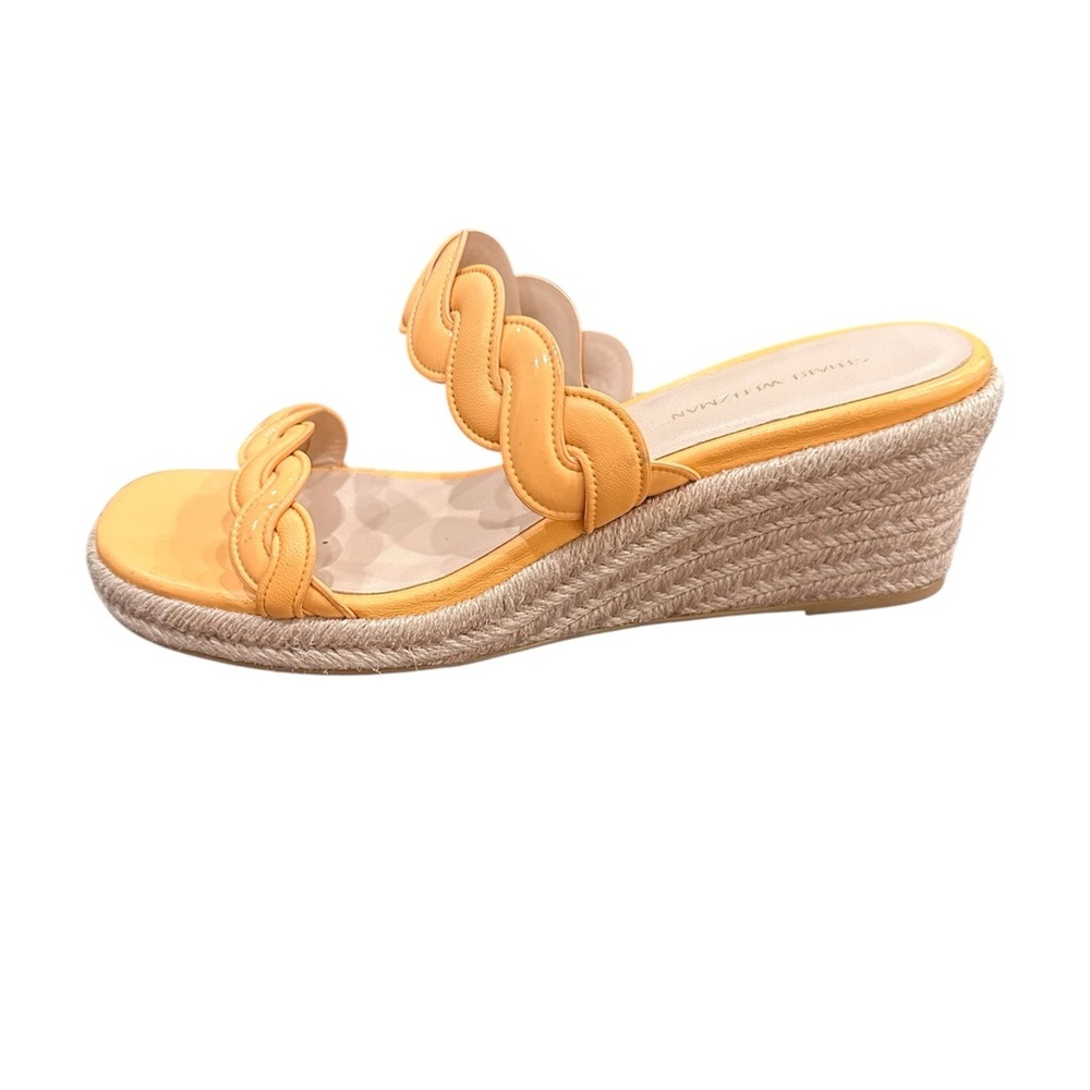 Stuart Weitzman Twist Espadrille Wedge Sandals In… - image 1